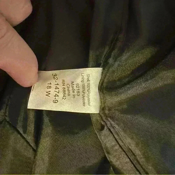 Roaman’s Women’s Black Polyester Blazer With Pockets And 1 Button 18w - Picture 8 of 16